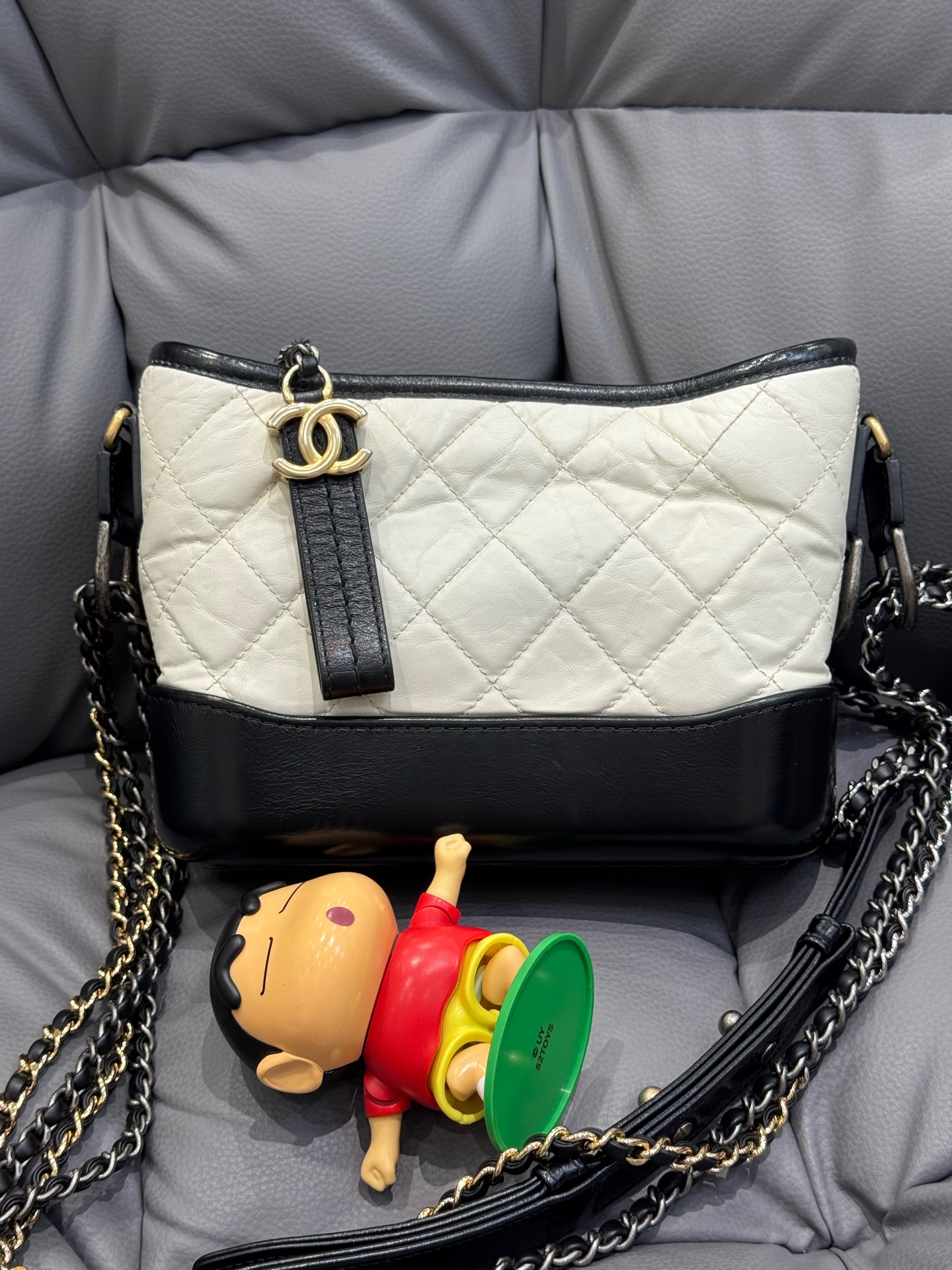 Chanel 香奈儿 流浪包小号 黑白熊猫拼色流浪28开无卡20*16*8cm